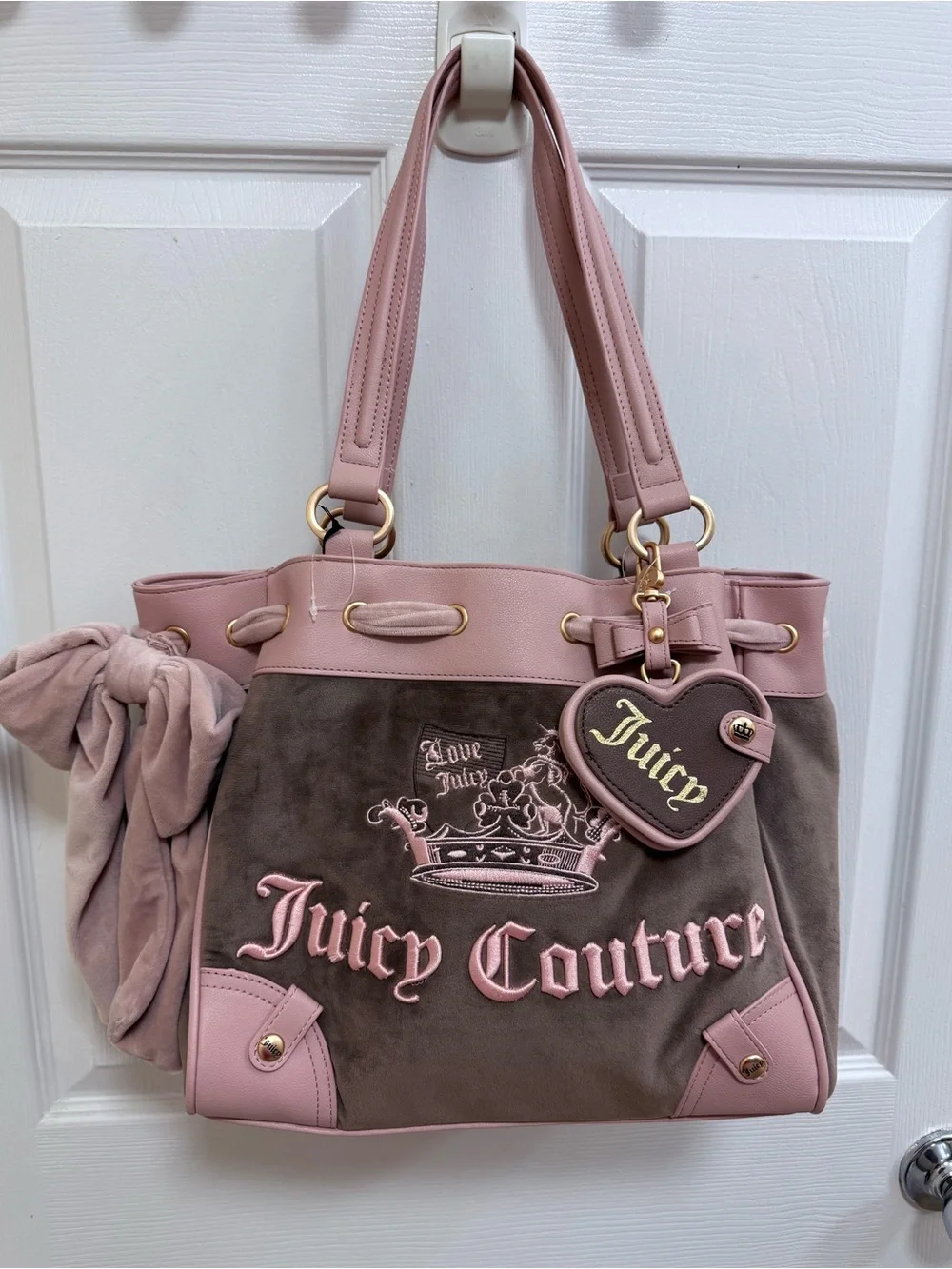 NWT 🇬🇧 UK/AUS Exclusive Juicy Couture Crown 👑 Daydreamer Tote in Iced Coffee